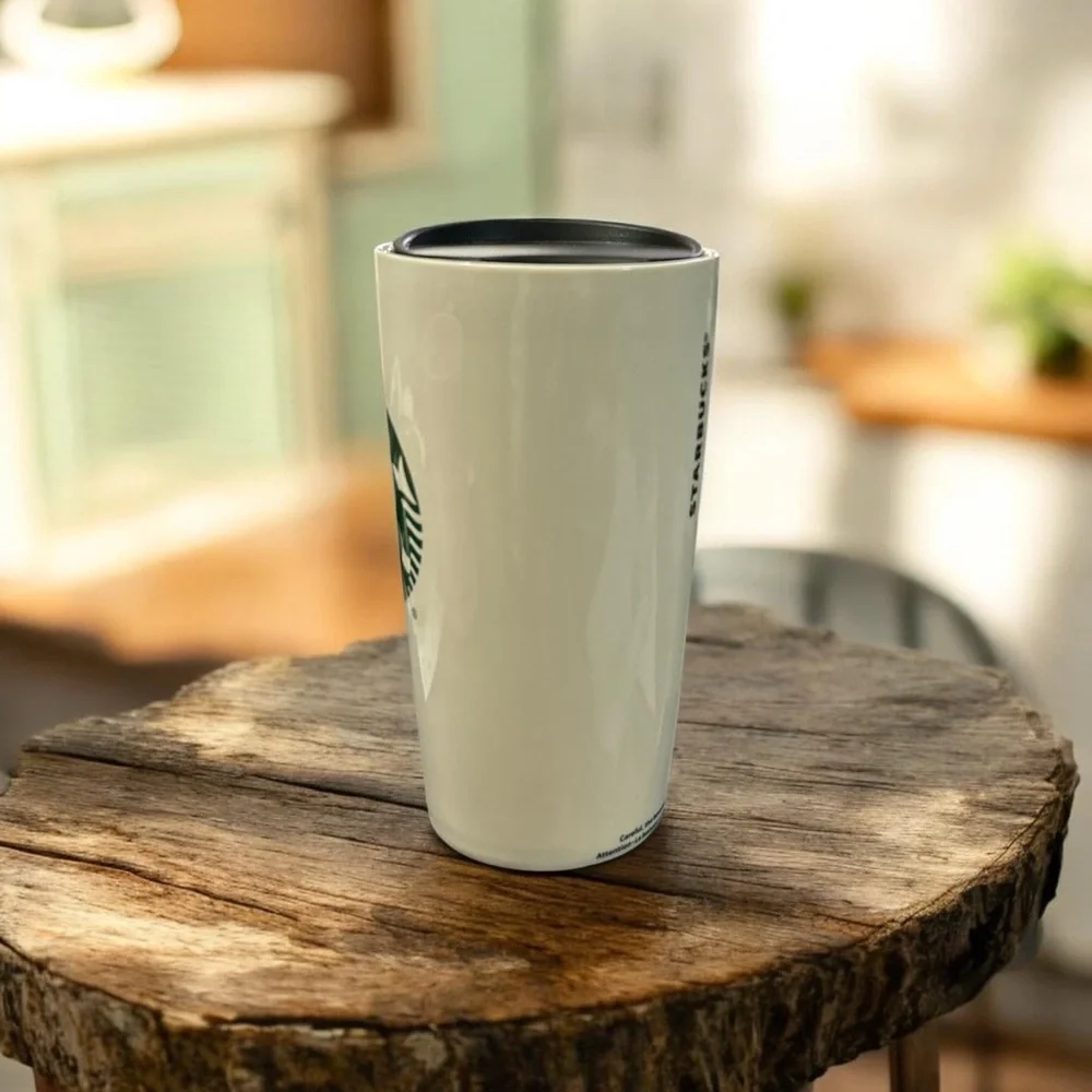 Starbucks sleek white